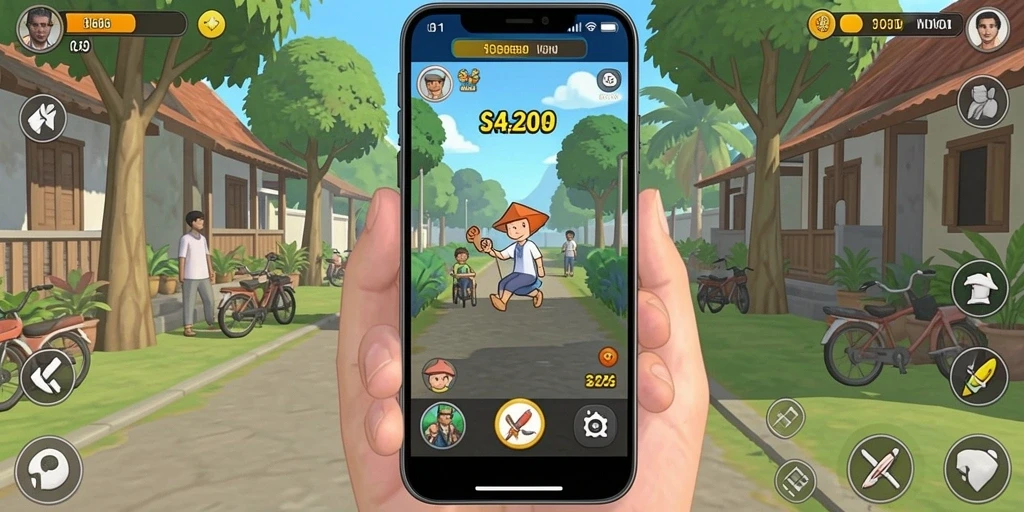 Screenshot 1: Menampilkan karakter utama dalam aksi yang mendebarkan.