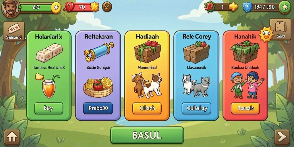 Tampilan awal aplikasi BULANTOGEL yang menarik.
