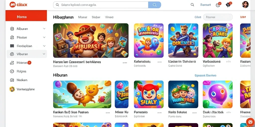 Tampilan awal permainan OKJK yang menarik.