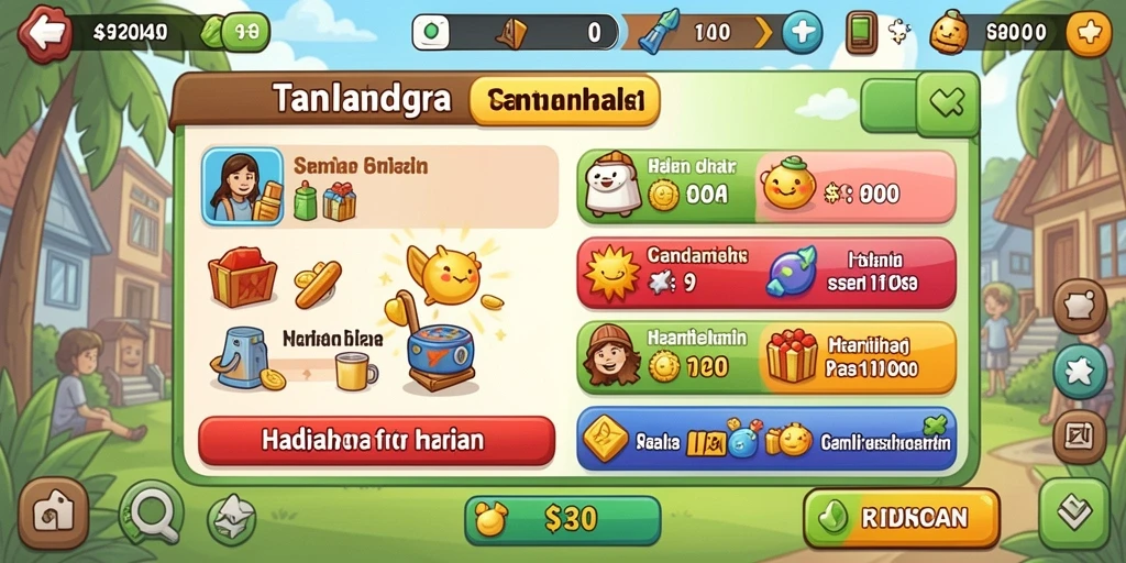 Tampilan awal permainan yang menarik.